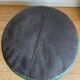 Green patchwork pouf in Sède leather