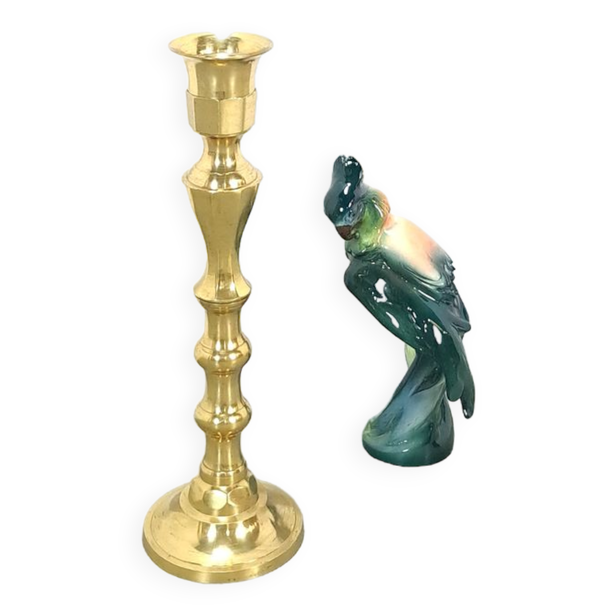 High gold candlestick vintage