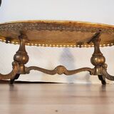 Oval marble coffee table