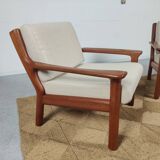 Pair of teak chairs Juul Kristensen for Glostrup Denmark 1960s