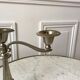 Silver brass chandelier 50s