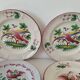 Set of 6 plates with birds and roosters.