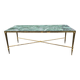 Green marble and brass coffee table