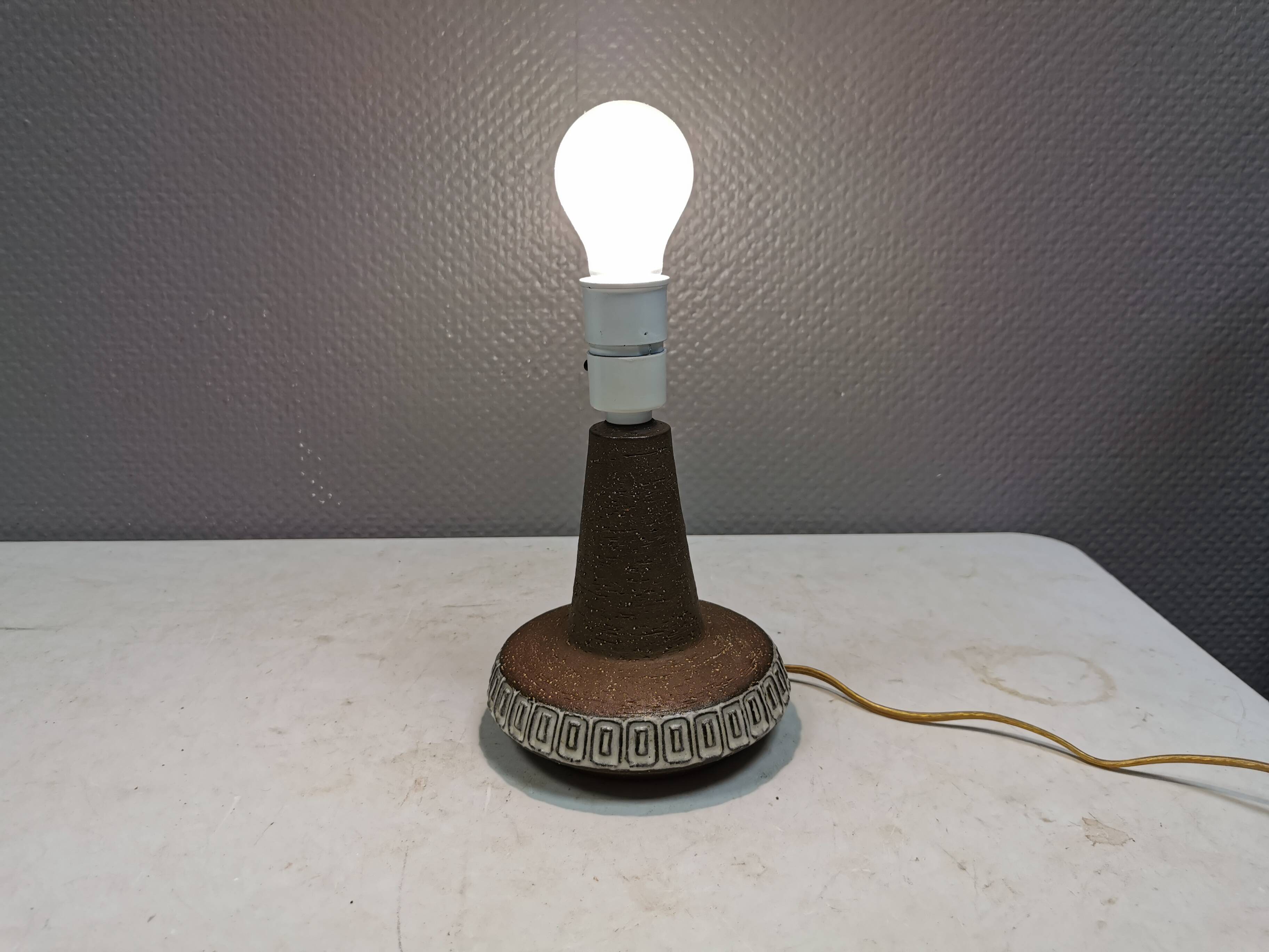 Ceramic Table Lamp, Helge Bjufstrøm Design, Michael Andersen Denmark, 1960s