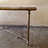 Coffee table - In bronze and white marble top - Louis XVI style, neo-classical