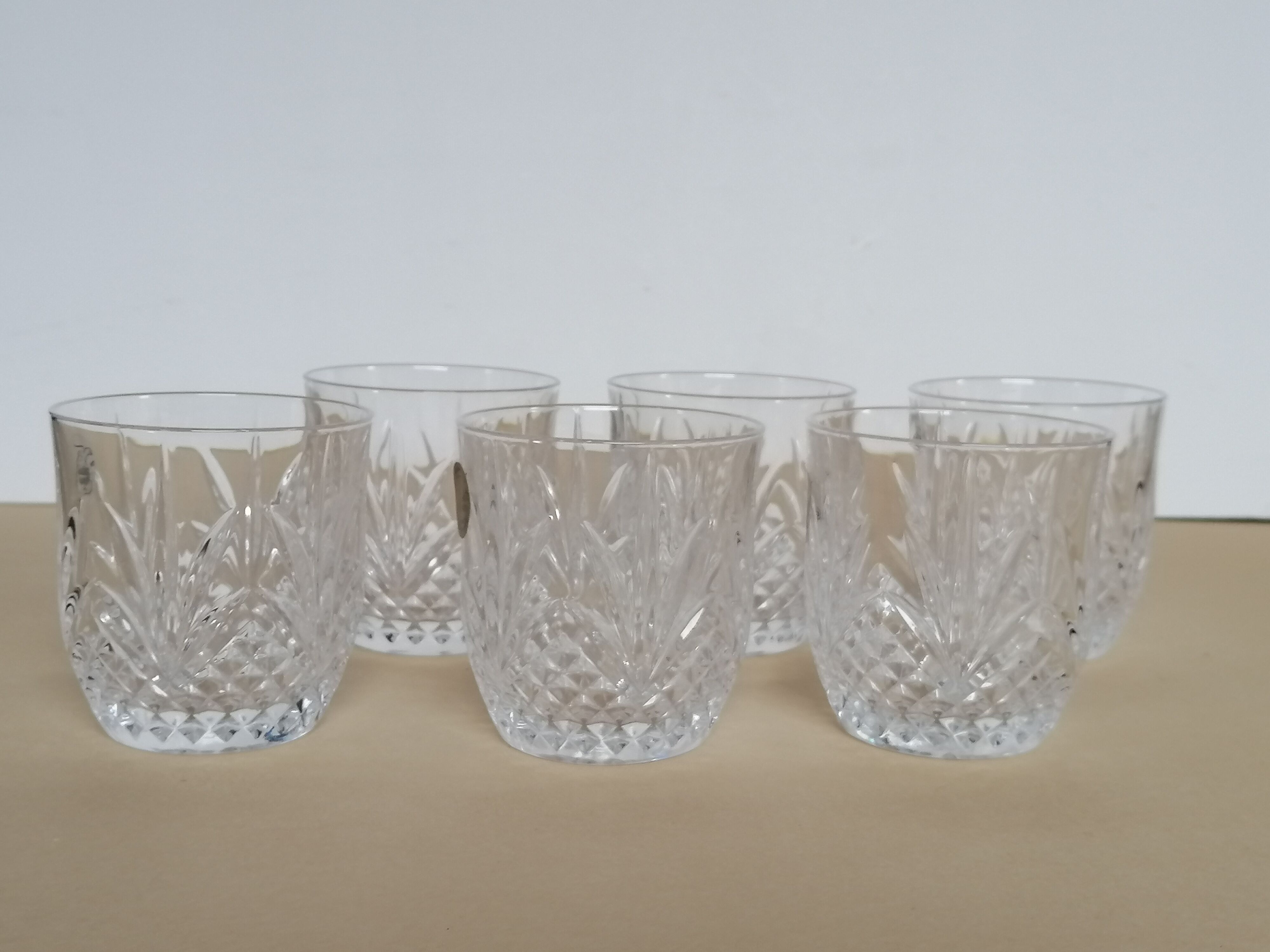 6 whiskey or water glasses 23cl crystal