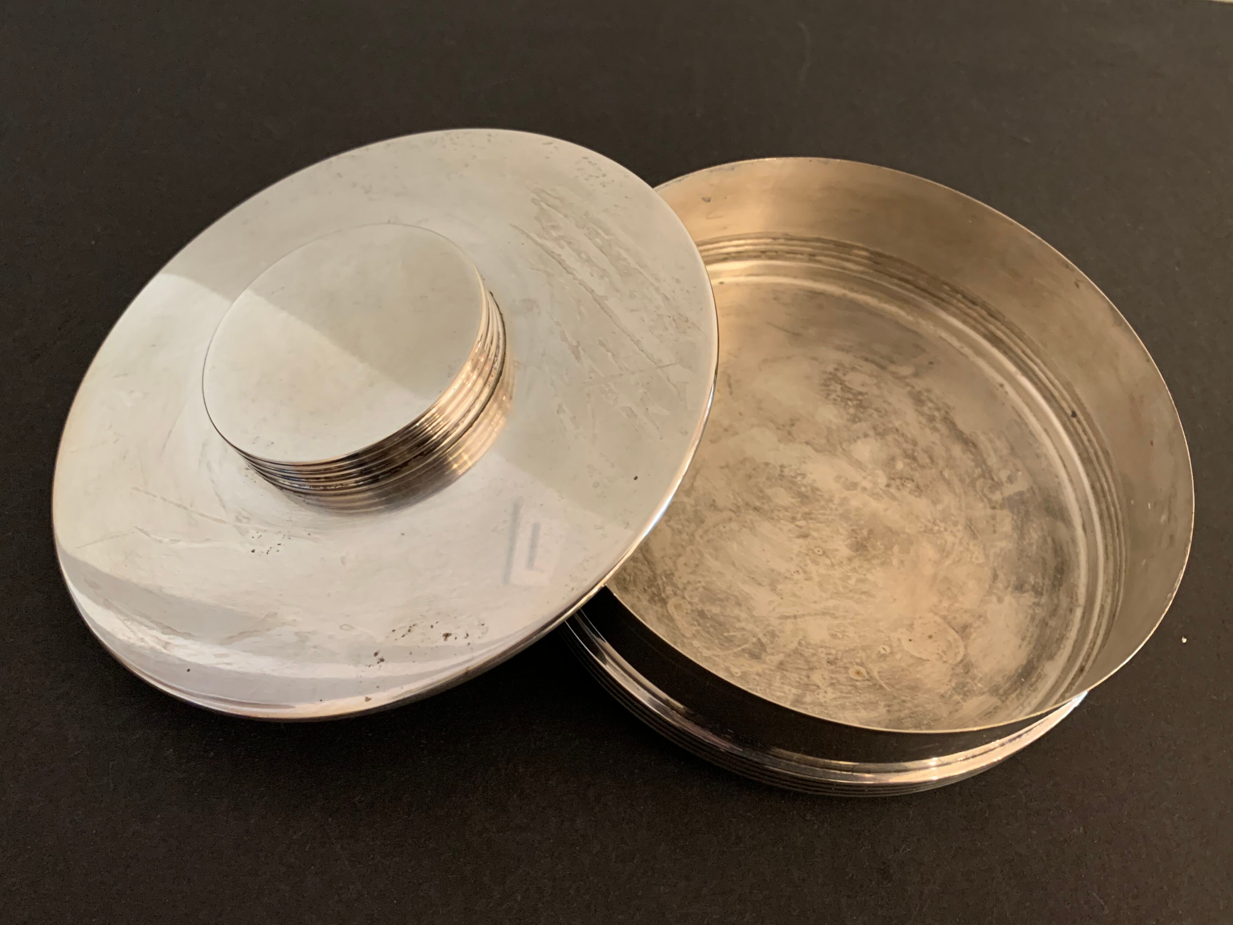 Christian Dior box with silver metal lid