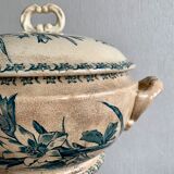 Vintage soup bowl in opaque porcelain from Gien - Glaieul model