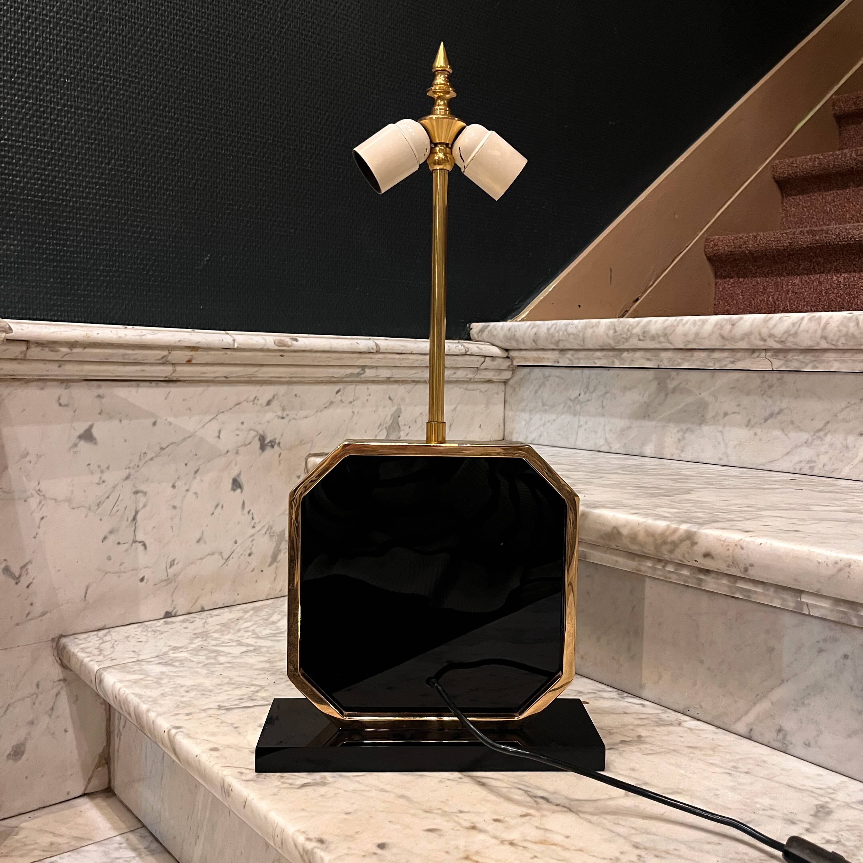 Table lamp, georges mathias for maho, hollywood regency, ca 1970