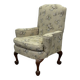 1930s English Chippendale walnut armchair