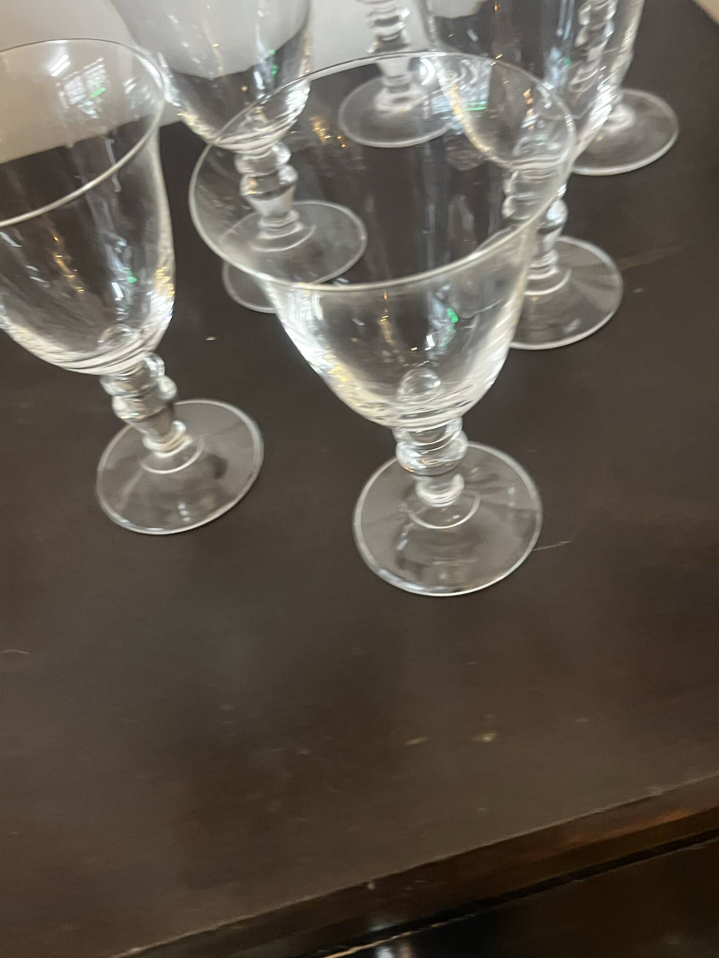 6 crystal glasses 1980