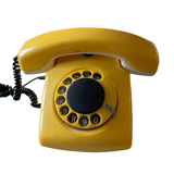 Yellow vintage phone
