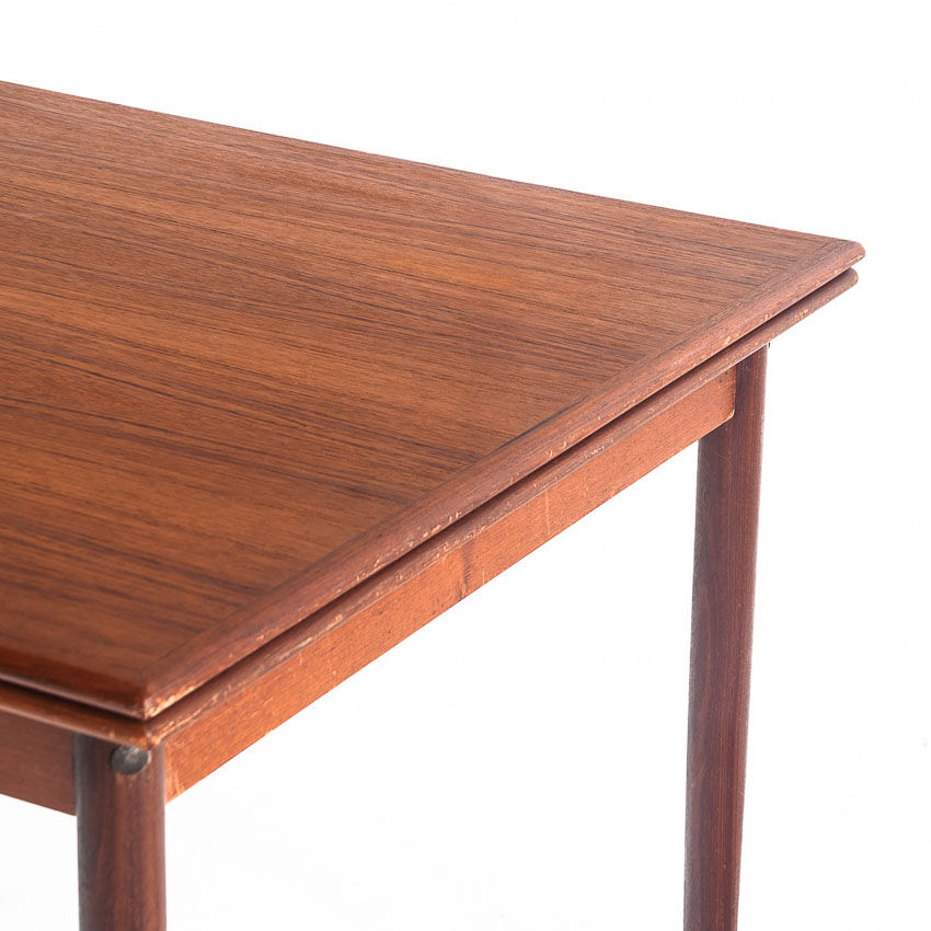 Teak dining table with Scandinavian-style extensions - France, 1960