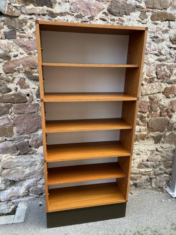 Étagère bibliothèque scandinave mid-century minvielle, 1960 modulable