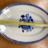 Plat de service fleur bleu  Luneville KG