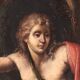 Paire de peintures anciennes sur ardoise, sujet religieux, XVIIe siècle