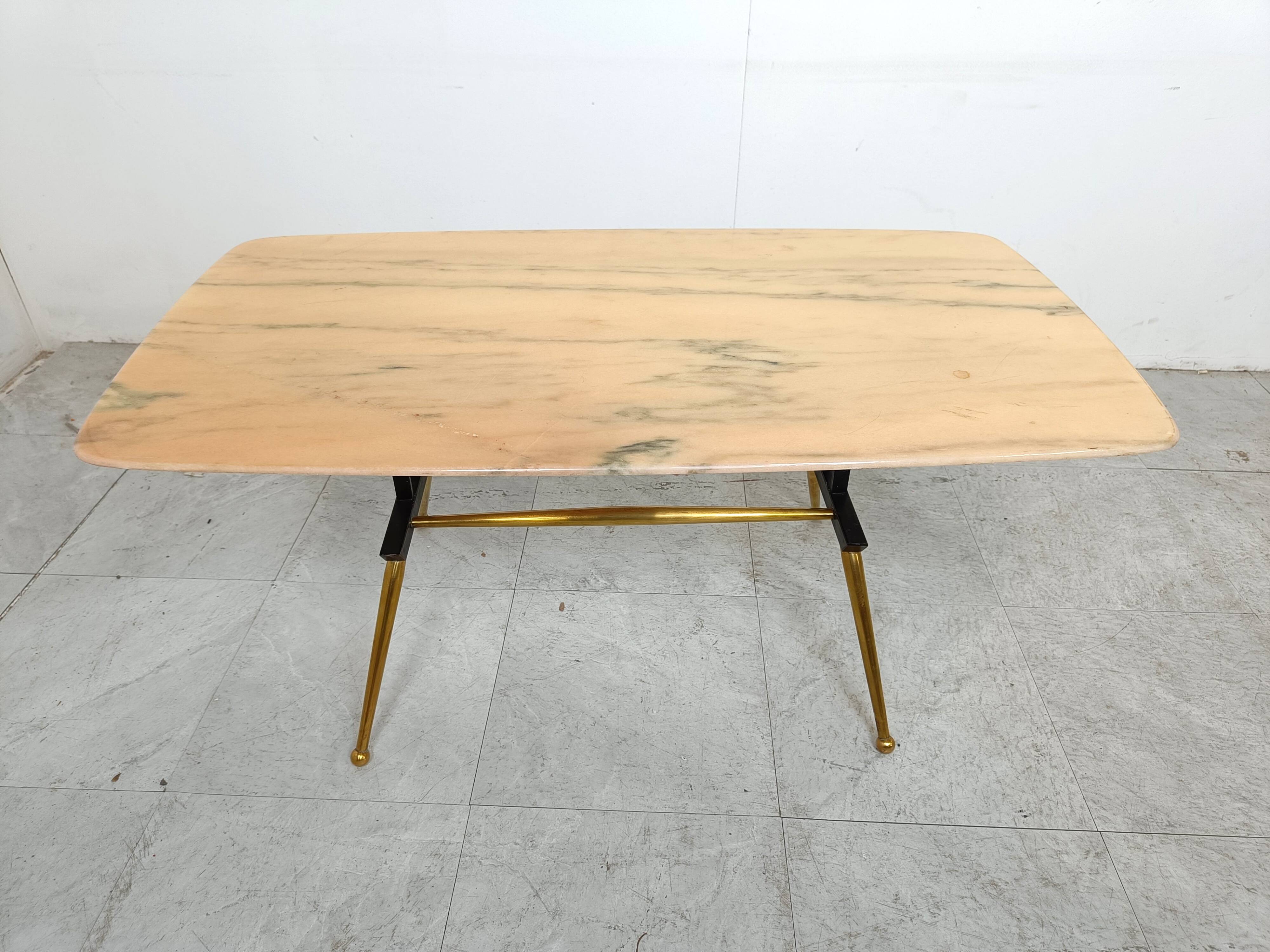 Table basse vintage italienne en marbre, 1950
