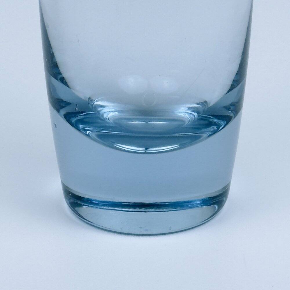 Original blue glass vase by Per Lütken for Holmegaard, Denmark, 1960s.
