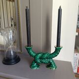 Candle holder, woven ceramic, Art Deco