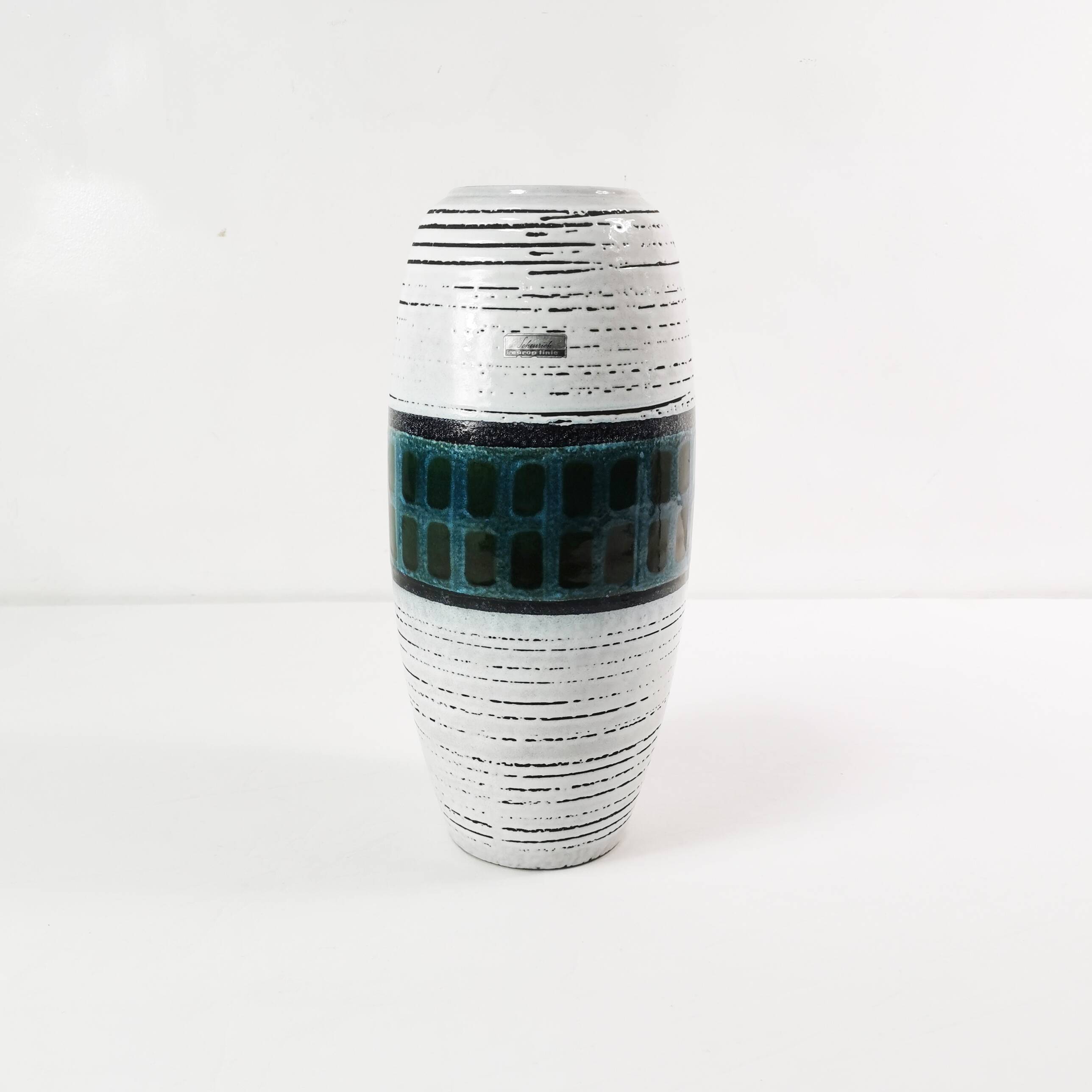 Modernist, large ceramic vase, Scheurich, Germany, 1970s.