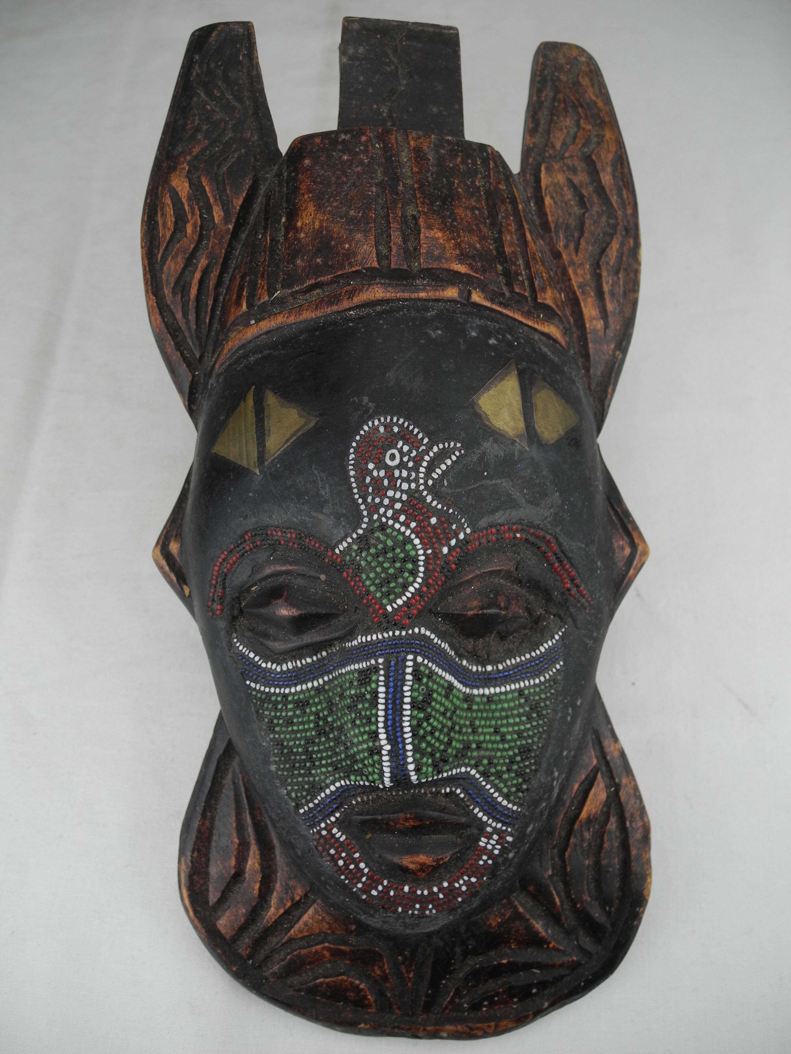 Old beaded african mask ghana ashanti old beaded african mask
