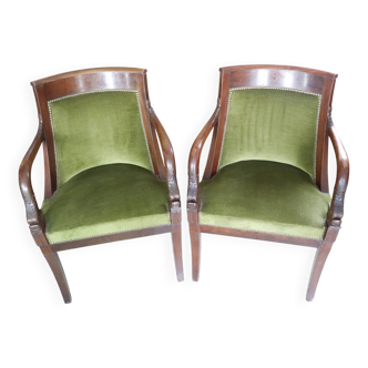 paire de fauteuils empire
