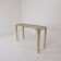Table d'appoint rectangulaire italienne en laiton, bambou et verre fumé, années 1970