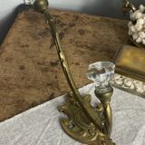 Bronze and glass coat hooks