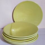 Six vintage Czech ceramic dessert plates