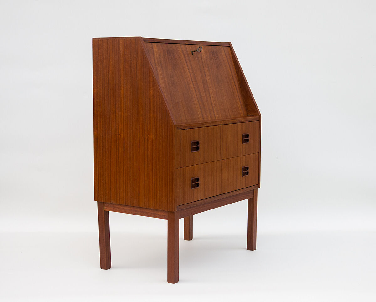 Danish teak secretary - desk by Tibergaard