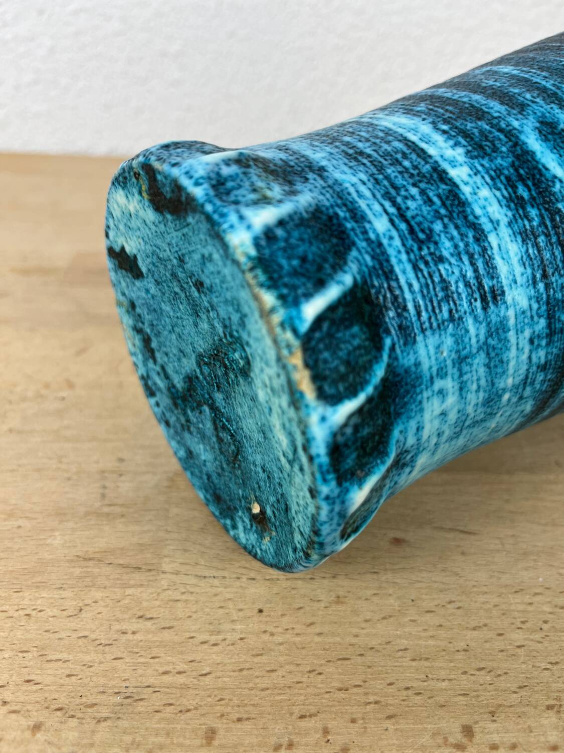 Accolay blue ceramic pitcher