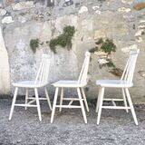 3 IKEA slatted chairs, 1960