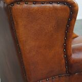 Sheepskin Leather Wingback Chair