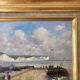 Oil Painting on Wood - Marine Seaside Cliffs of Dover signed Clémond?