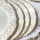 Villeroy & Boch dessert service in white porcelain golden flowers