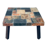 Brutalist Style Coffee Table in Slate Stone, 1970s