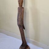Carved wooden monoxyl tribal statue, Central Africa, 87 cm