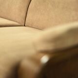 Mid-century norwegian modern two-seater sofa stressless pegasus low back loveseat from ekornes