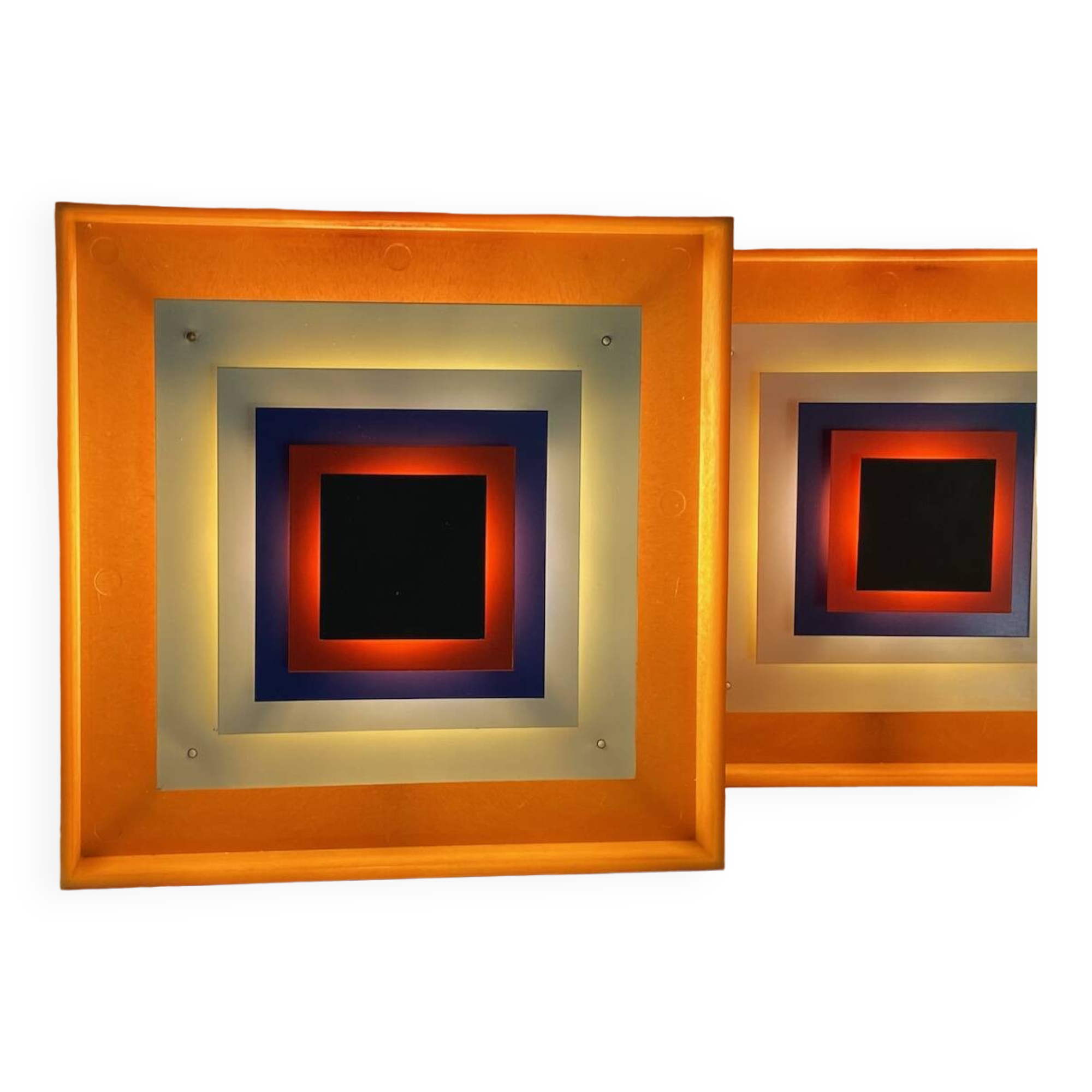 1 of 2 Bent Karlby Kvadrille wall table lamp for Lyfa, Denmark 1960s