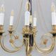 Chandelier style Directoire gilded and patinated in bronze " Lucien Gau "