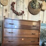 Vintage Scandinavian chest of drawers with compass feet
