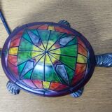 Turtle lamp in glass paste.