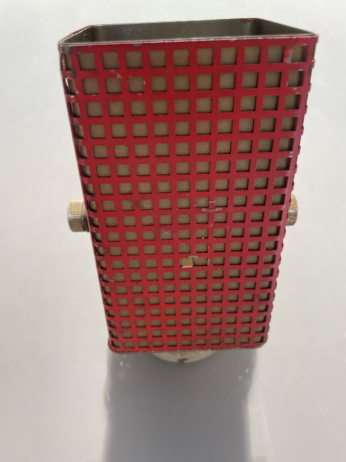 Set of 3 sconces 50s red metal