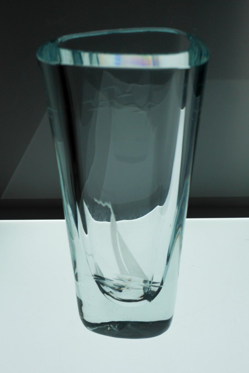 Etched glass vase with nautical theme from Strömbergshyttan, Sweden
