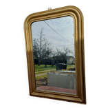 Napoleon III Mirror 19th Century Wood and Gilded Stucco