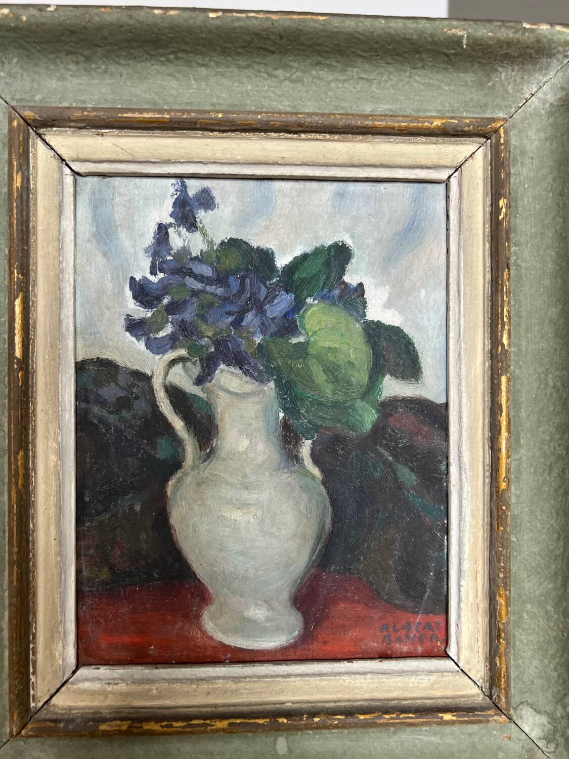 Antique still life painting by Albert Bayer