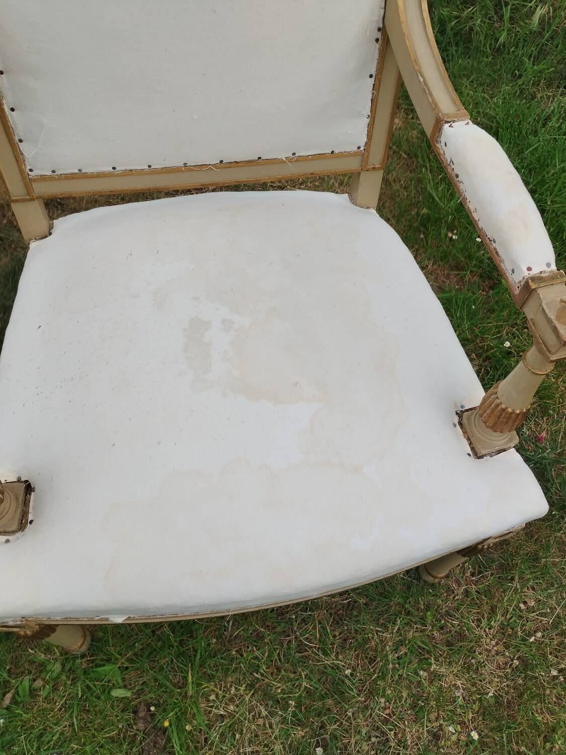 Pair of antique armchairs in Louis XVI style.