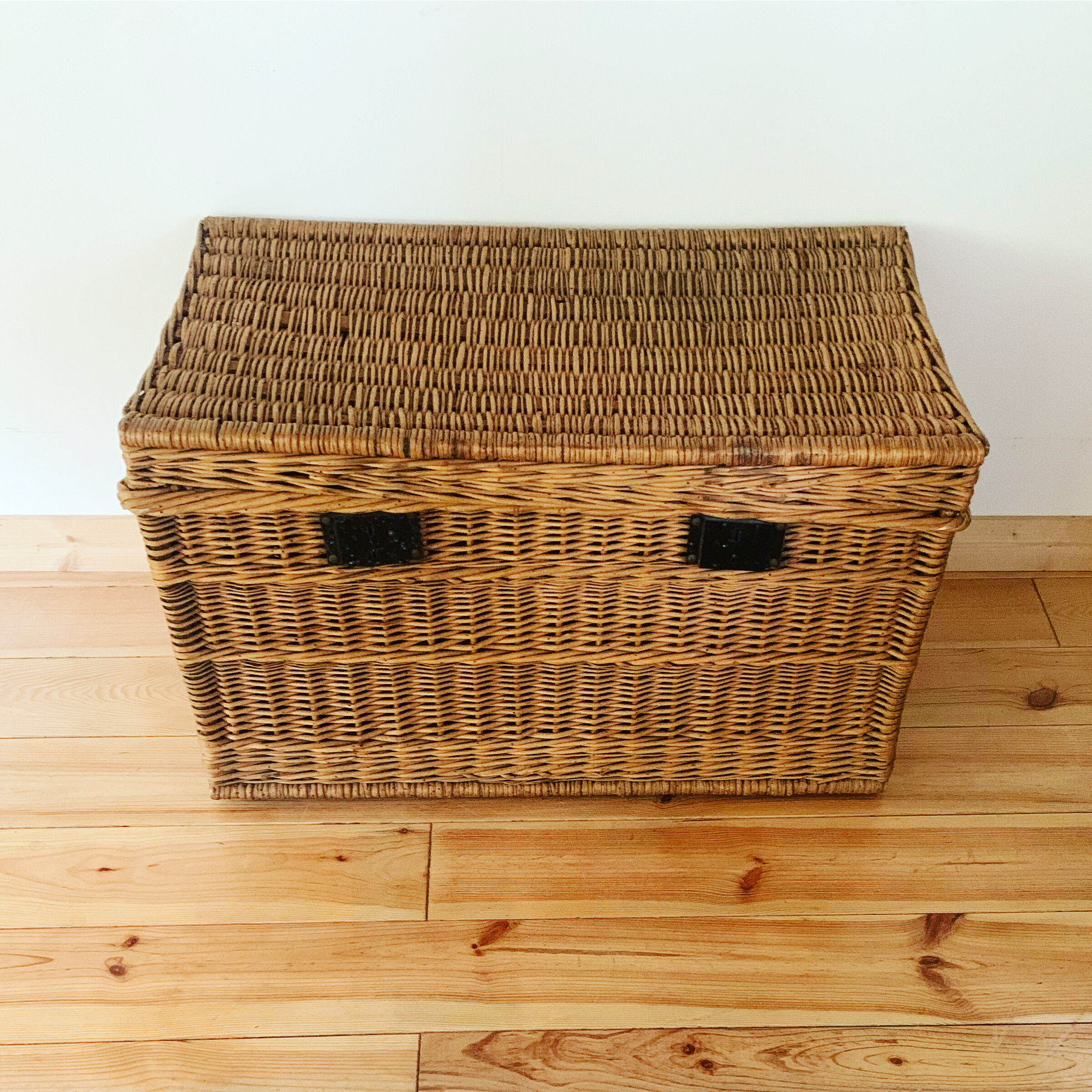 Vintage wicker trunk