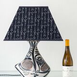Lampe de table cubiste en céramique style Picasso espagnol Otero Regal