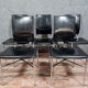 Series of 5 stamped chairs designed by Ross Litell for Matteo Grassi